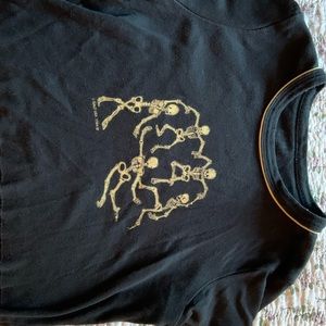 Brandy Melville skeleton cropped top